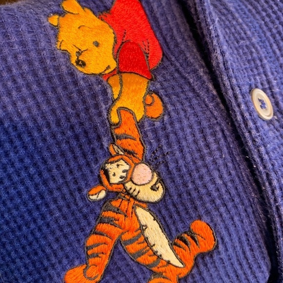 Disney Store Blue Thermal Henley Pooh & Friends Size XL Long Sleeve Shirt - Picture 5 of 7